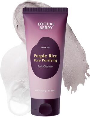 eqqualberry purple rice pore purifying pack cleanser 130gm