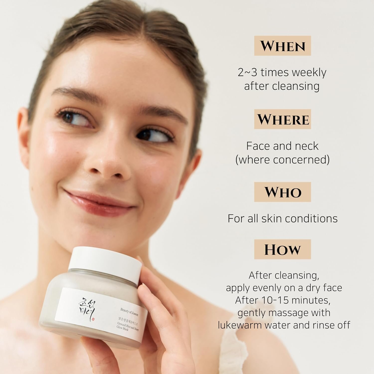 Beauty of Joeson Ground Rice and Honey Glow Mask 150ml - Image 3