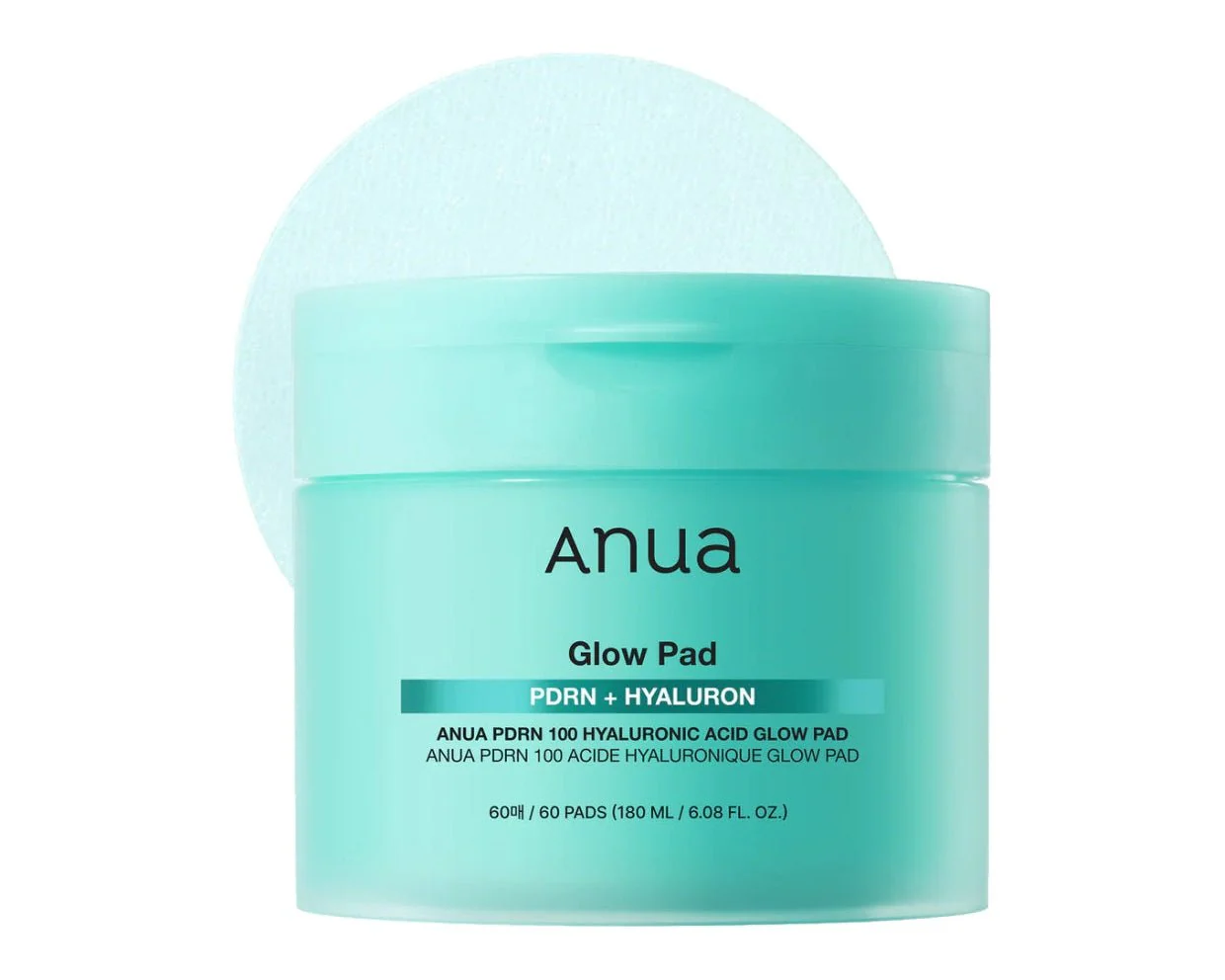 ANUA-PDRN 100 HYALURONIC ACID GLOW PAD 180ml