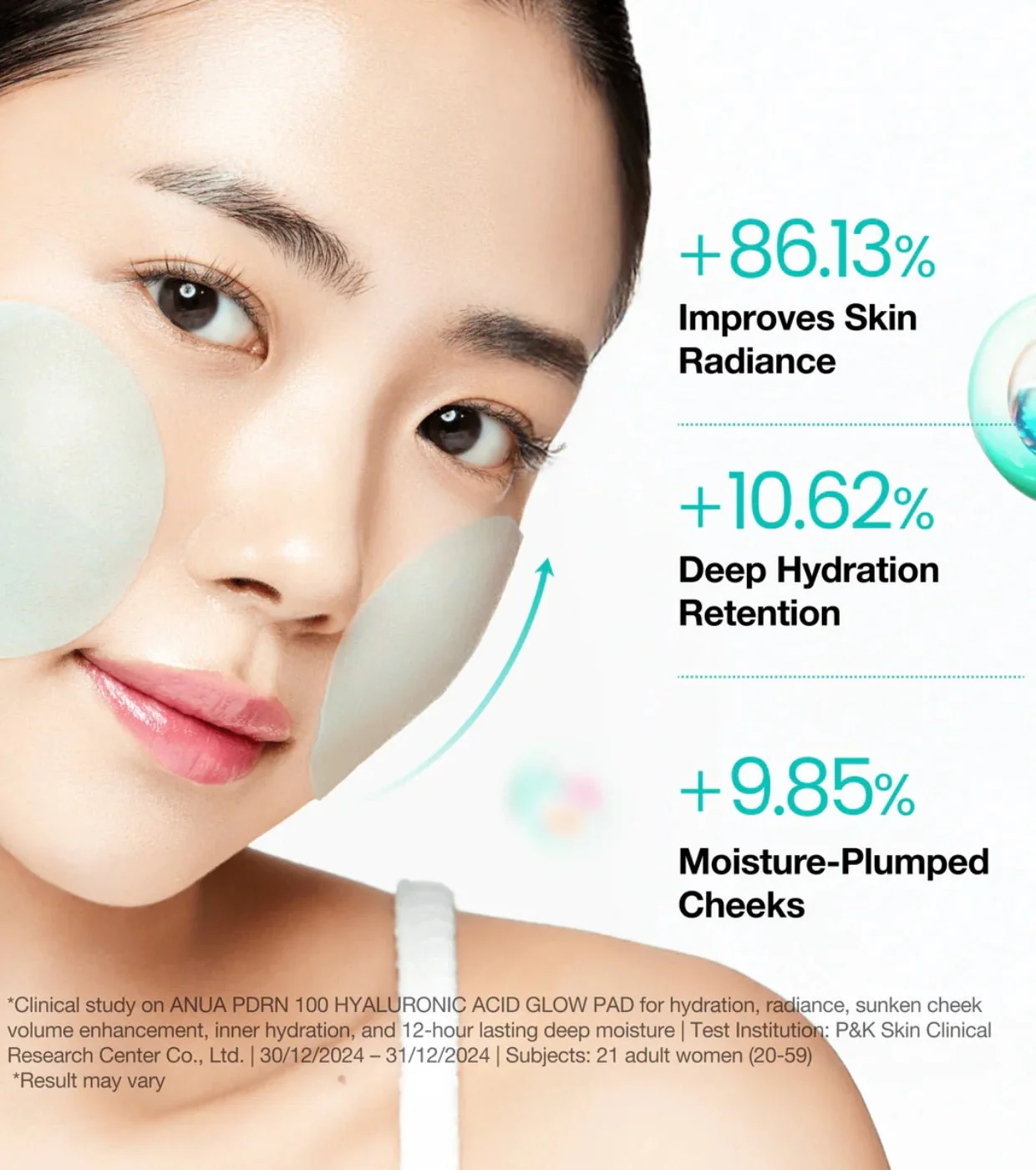 ANUA-PDRN 100 HYALURONIC ACID GLOW PAD 180ml - Image 3