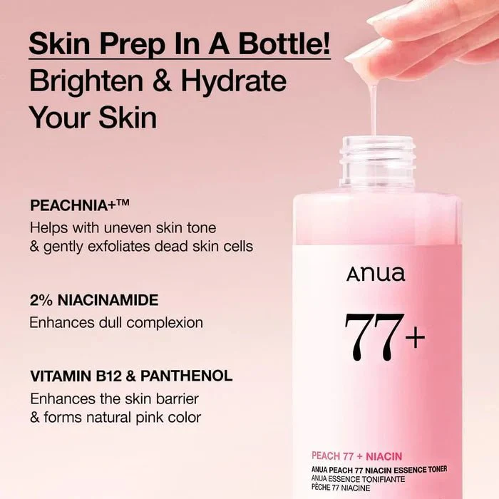 Anua Peach 77+ Niacin Essence Toner 250ml - Image 3