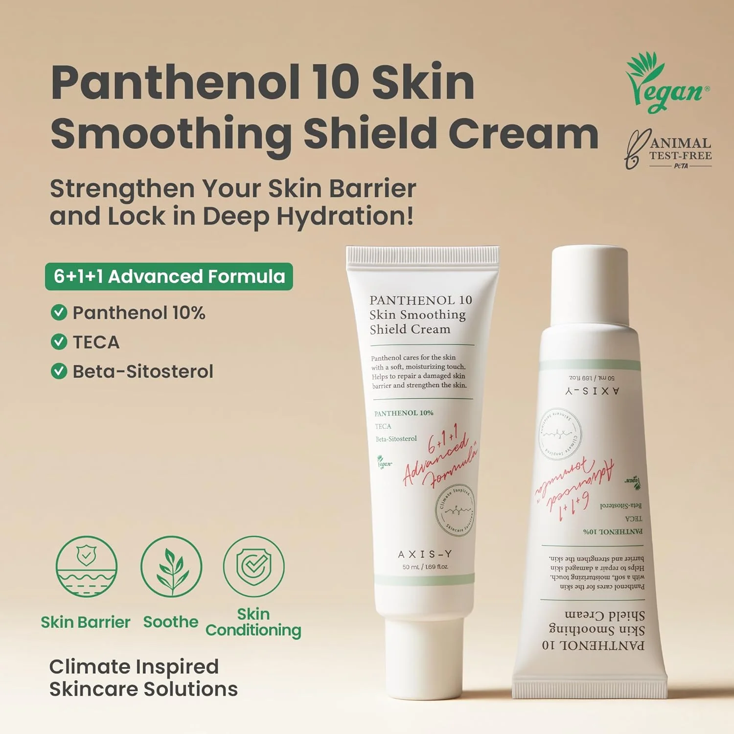 AXIS-Y Panthenol 10 Skin Smoothing Shield Cream 50m - Image 6