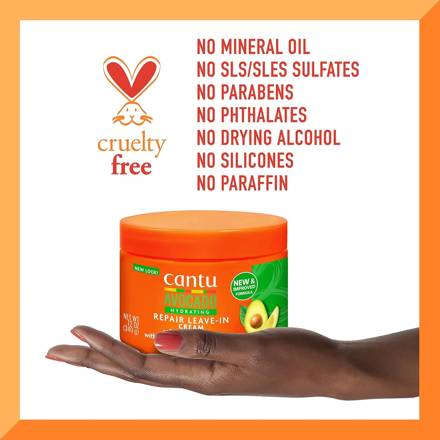 Cantu Avocado Leave-in Conditioner Cream 340g - Image 3