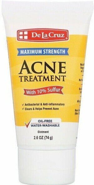 De La Cruz Sulfur Ointment 10% Tube 2.6 Oz