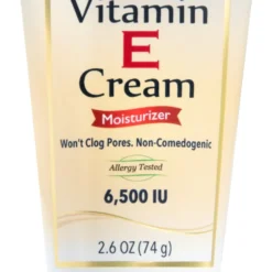 De La Cruz Vitamin E Moisturizer Cream 2.6oz, 6,500 IU Tube