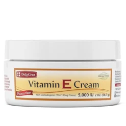 De La Cruz Vitamin E Moisturizer Cream 5,000 IU 2oz Jar
