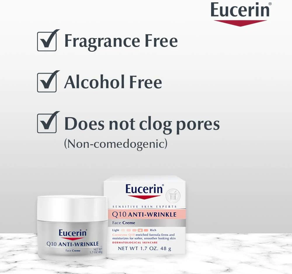 Eucerin Q10 Anti-Wrinkle Sensitive Skin Creme - 1.7 oz. - Image 3