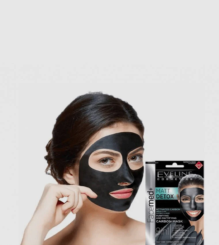 FACEMED+ MATT DETOX PURIFYING&MATTIFYING CARBON MASK 2X5ML - Image 2