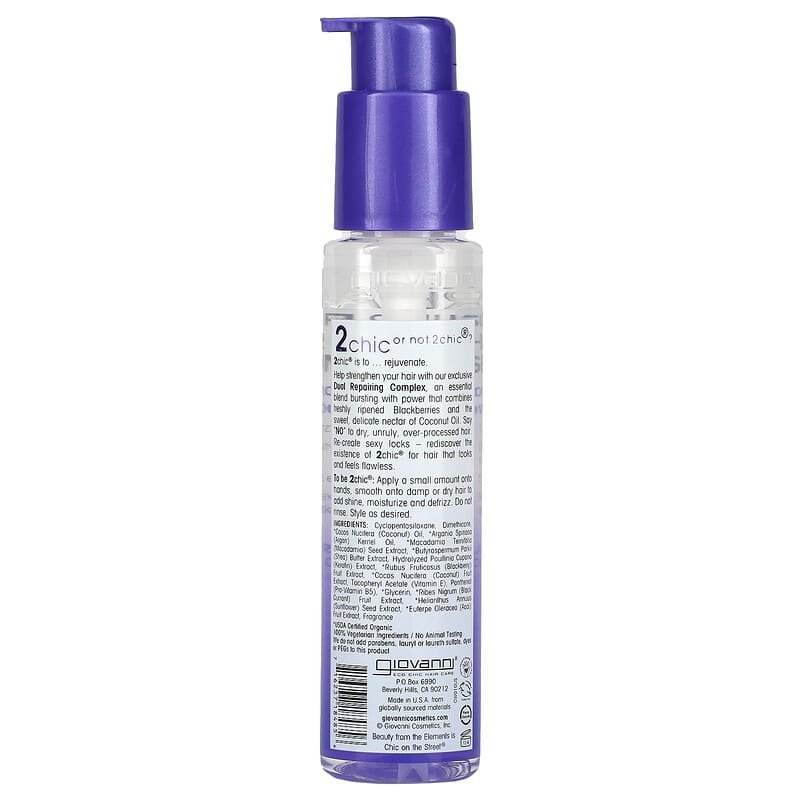 Giovanni 2 Chic Ultra - Repair Black Super Potion 2.75 Oz - Image 2