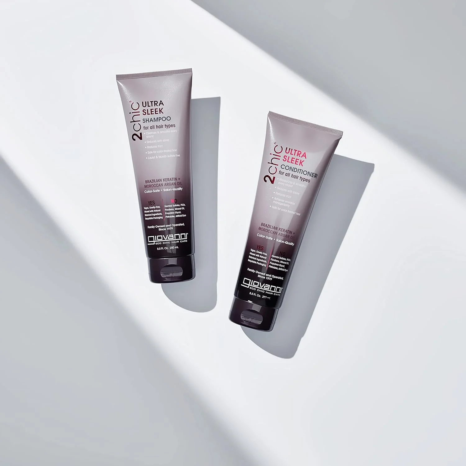 Giovanni 2chic Keratin & Argan Ultra-sleek Shampoo 8.05 Oz - Image 2