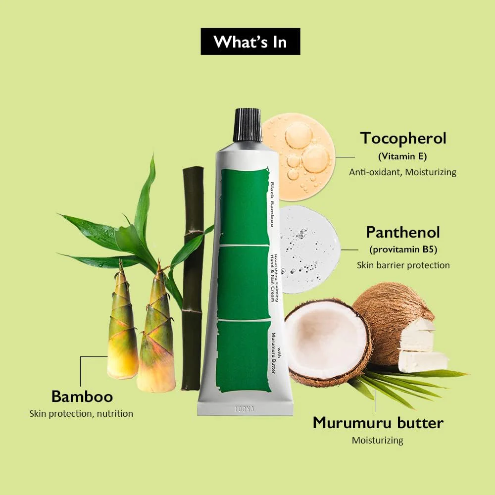 Haruharu Wonder - Black Bamboo Nourishing Calming Hand & Nail Cream 1.69 Oz - Image 2