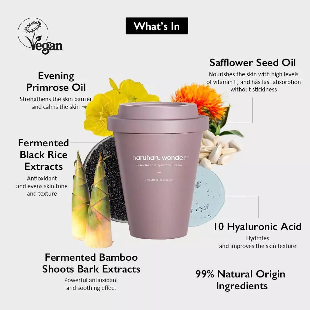 Haruharu Wonder - Black Rice 10 Hyaluronic Cream 3.0 Oz - Image 3