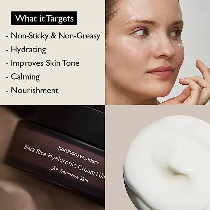 Haruharu Wonder - Black Rice 10 Hyaluronic Cream Unscented 1.6 Oz - Image 3