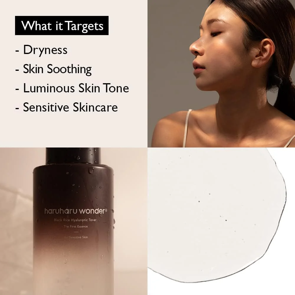 Haruharu Wonder - Black Rice Hyaluronic Toner Free of Alcohol Fragrance 300ml - Image 4