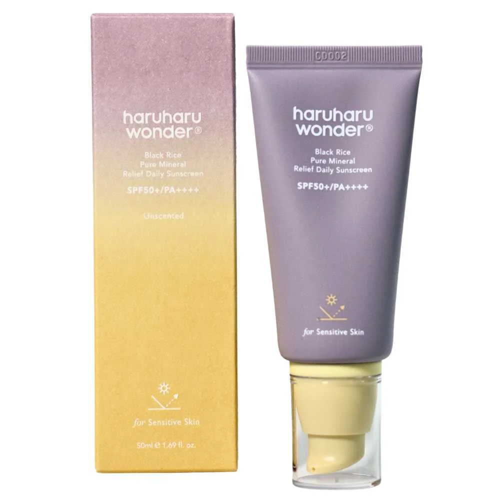 Haruharu Wonder - Black Rice Pure Mineral Relief Daily Sunscreen SPF50+/PA++++ 50ml - Image 2