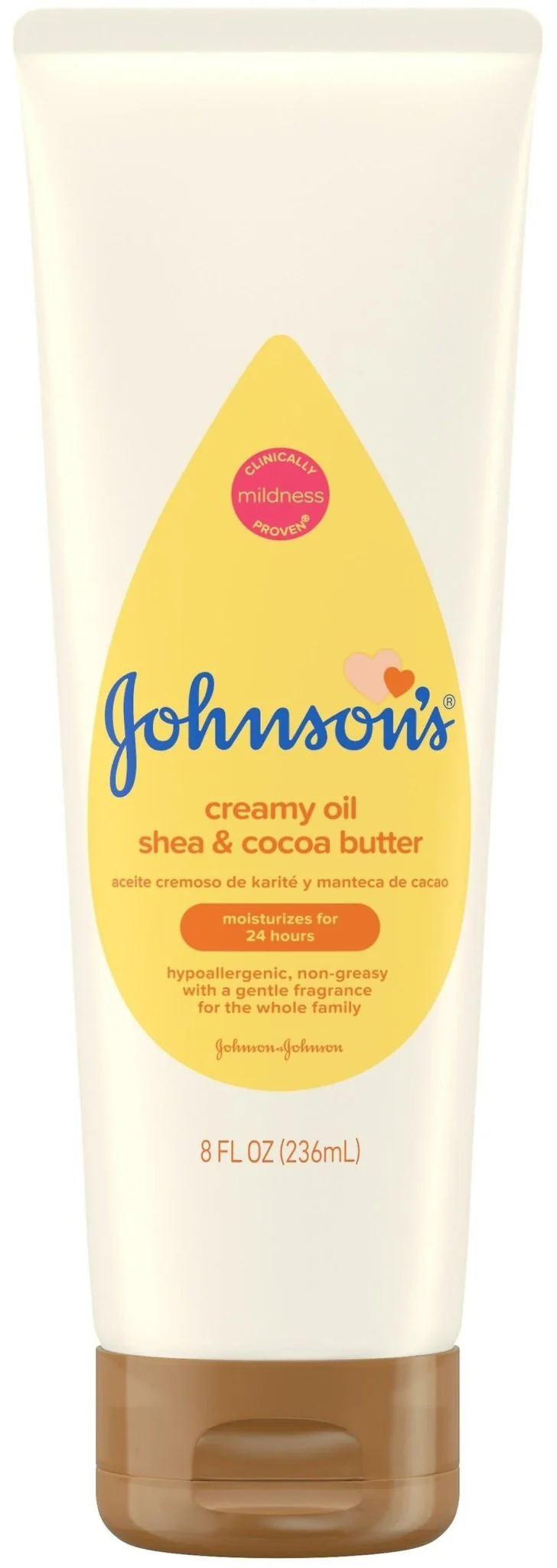 Johnson's creamy oil for baby with shea & cocoa butter, 8 oz