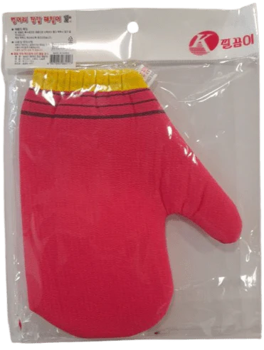 KOREA LOAF Mitten Glove Bath Towel - Red