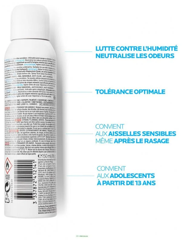 La Roche Posay Deodorant Sensitive Skinspray 150ml - Image 2