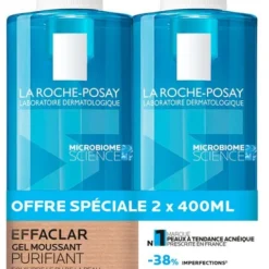 La Roche-Posay Effaclar Facial cleansing gel foam Acne-prone oily skin 2x400m