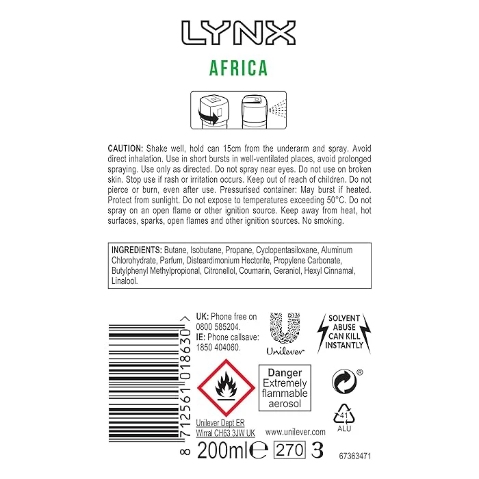 LYNX AFRICA 72HRS ANTI SWEAT 200ML - Image 2