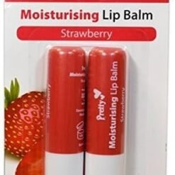 Pretty Moisturising Lip Balm Twin Pack Strawberry