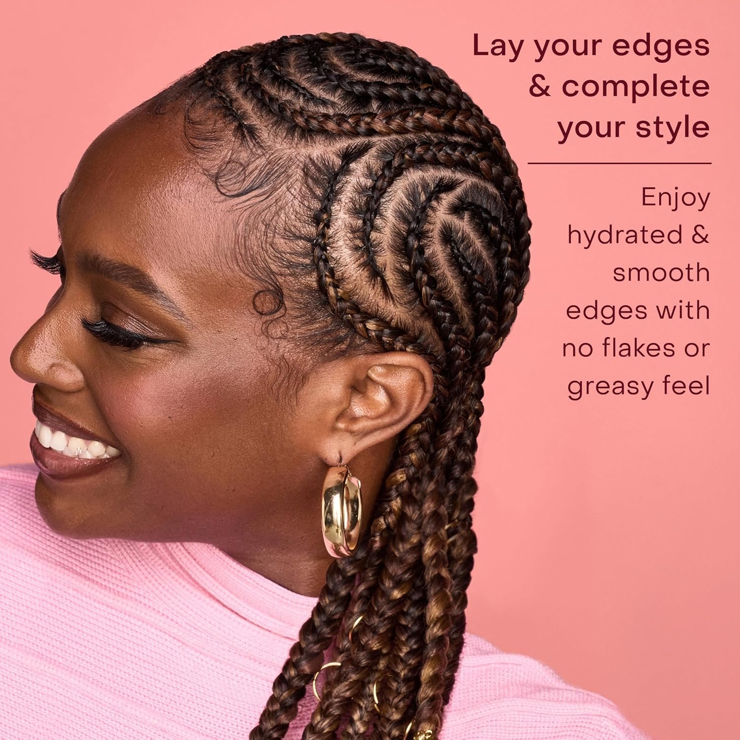 SHEA MOISTURE Flaxseed Edge Control Gel Hair Products for Curly Hair Coconut and Hibiscus Paraben-Free Hair 3.5 oz - Image 3