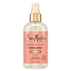 SheaMoisture Hold and Shine Moisture Mist Coconut and Hibiscus for Thick, Curly Hair for Frizz Control 8 oz