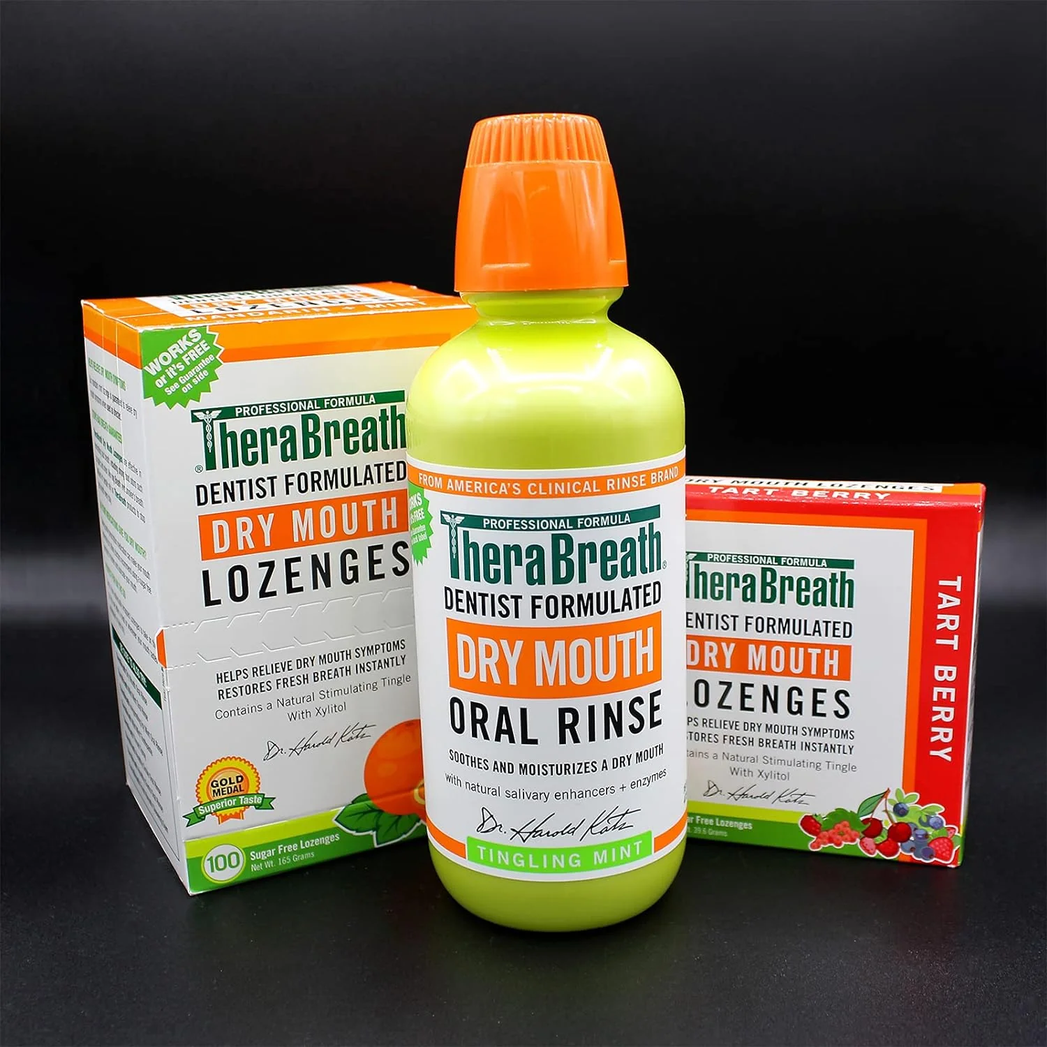 TheraBreath Dry Mouth Lozenges Mandarin Mint 100ct - Image 3