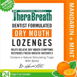 TheraBreath Dry Mouth Lozenges Mandarin Mint 24ct