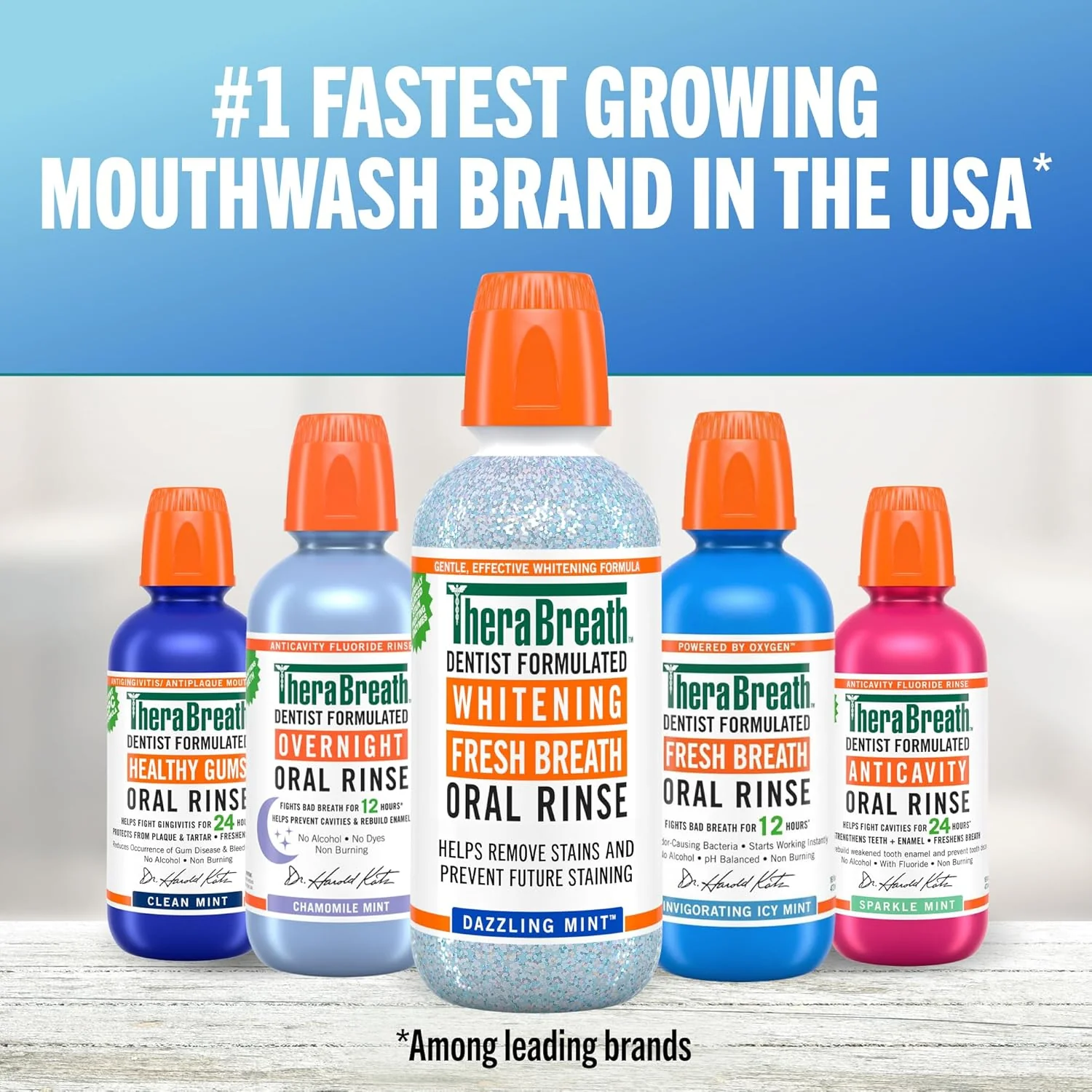 TheraBreath Whitening Oral Rinse Dazzling 3oz - Image 4