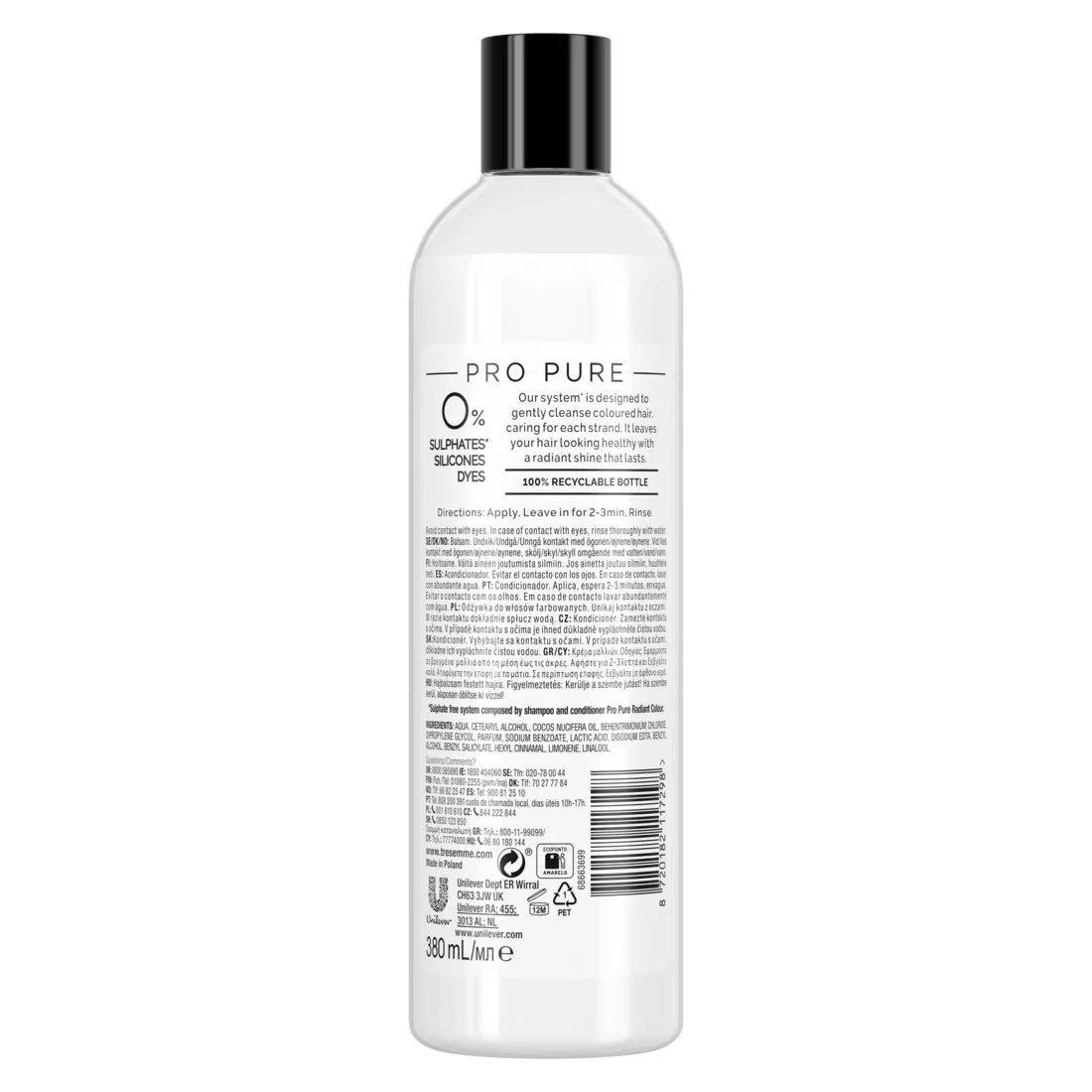 Tresemme Conditioner 380ml Pro Pure Radiant Colour - Image 2
