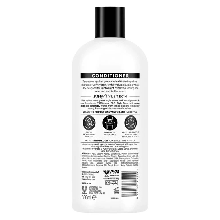 Tresemme Conditioner 680ml Hydrate & Purify - Image 2
