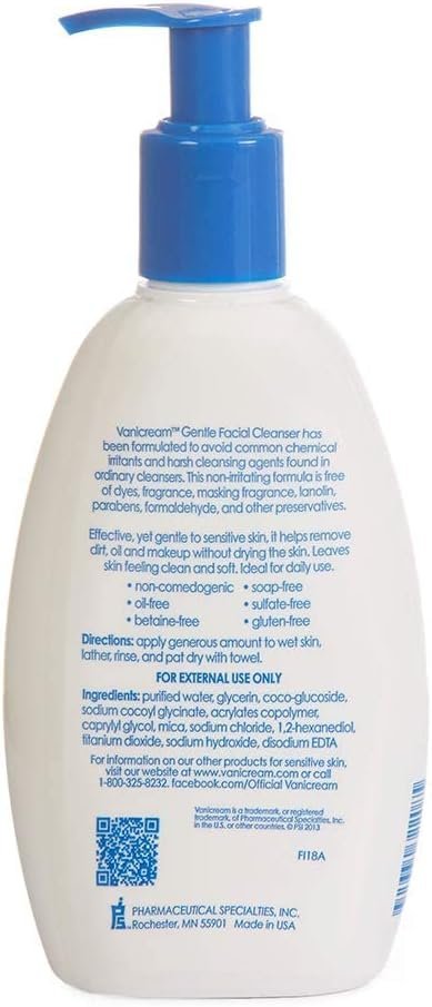 Vanicream Gentle Facial Cleanser 8oz Bottle - Image 2